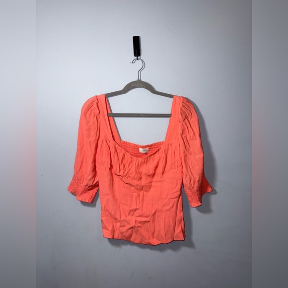 Aritzia Wilfred Pandora Blouse in Coral size Large EUC - Picture 1 of 12